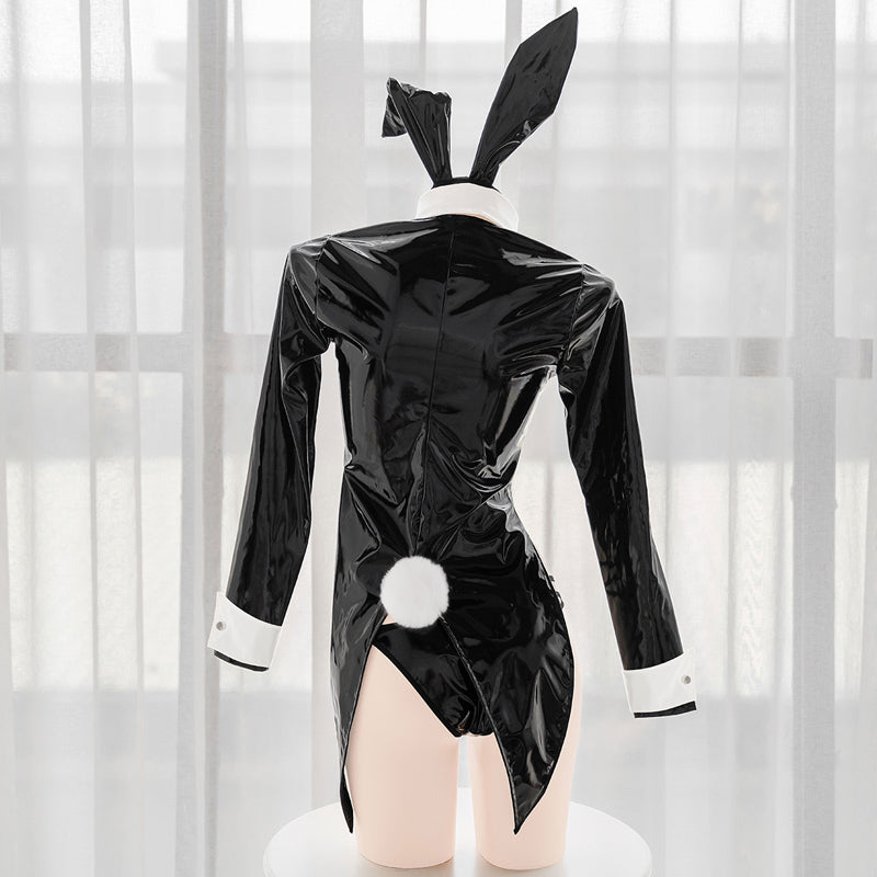 Black / M Bunny Butler Leather Tuxedo Set - skyjackerz