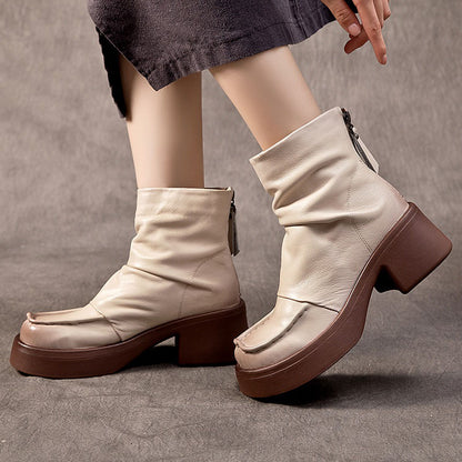 Women's Back Zipper High-Heel Boots - skyjackerz