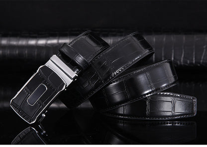 1 / 105 cm Men's Designer Automatic Genuine Leather Belt - skyjackerz