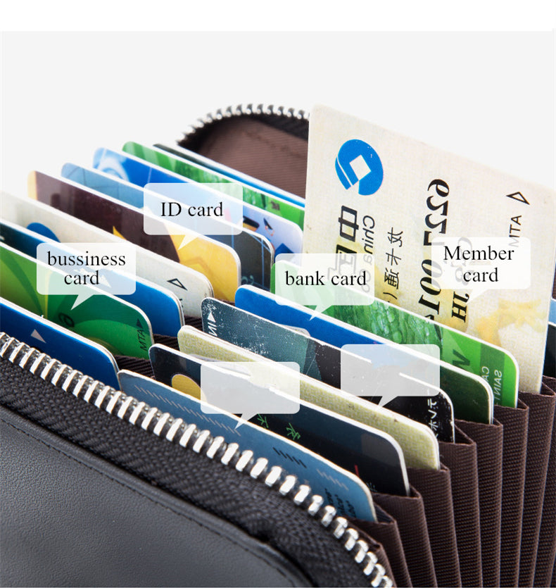 Men's Leather Compact Cards Wallet - skyjackerz