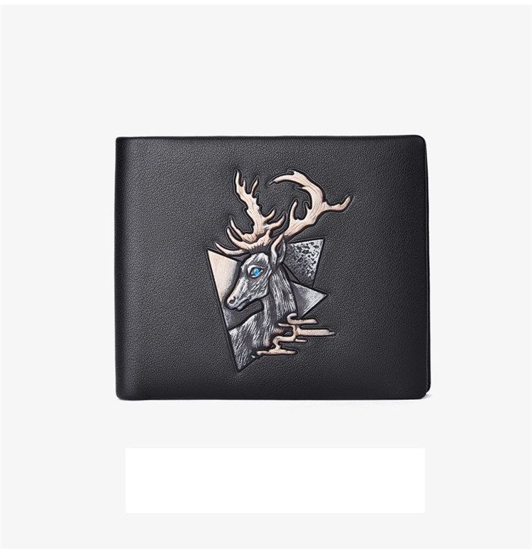 Men's Designer Stag Leather Wallet - skyjackerz