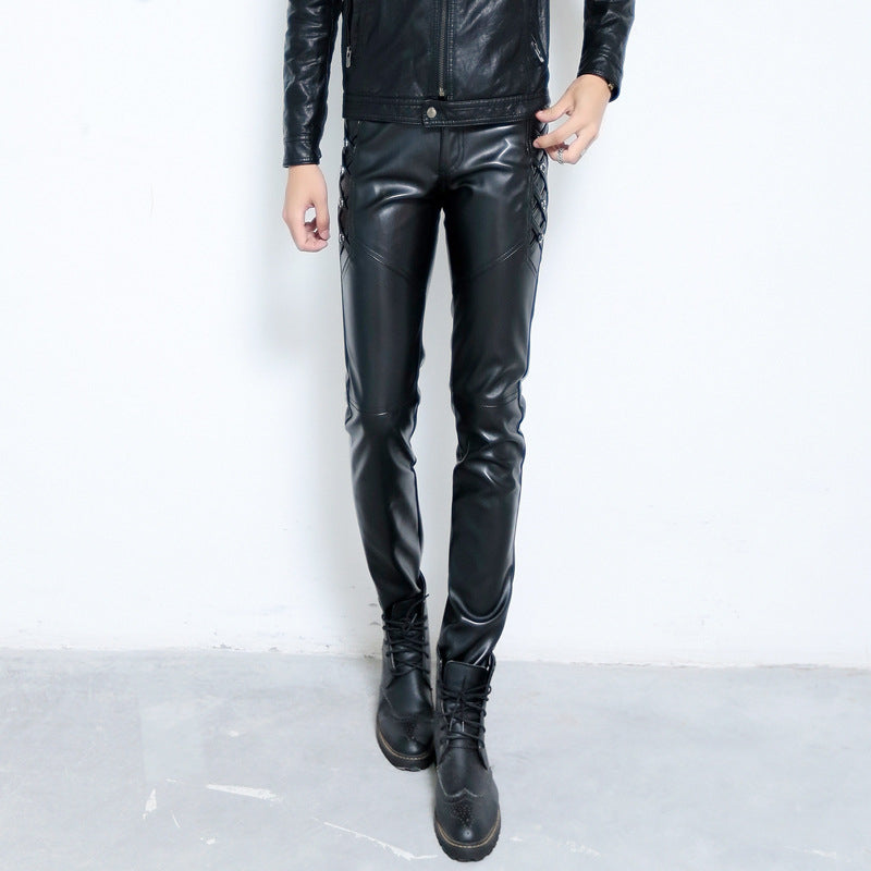 Men's Trendy Urban Leather Pants - skyjackerz