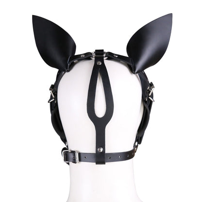 Women's Leather Pony Girl Mask - skyjackerz