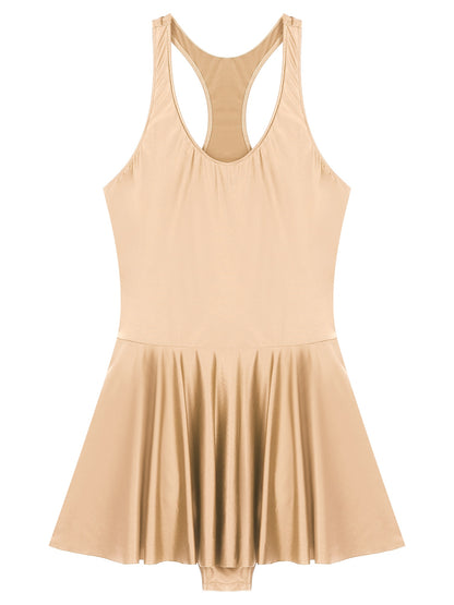 Women Leather Leotard Party Dress - skyjackerz