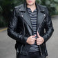 Biker Black Vintage Leather Jacket For Men