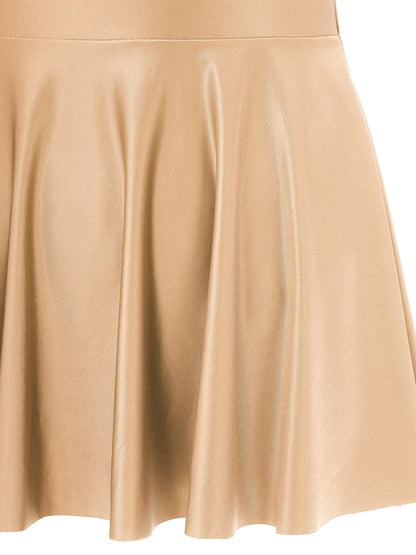 Women Leather Leotard Party Dress - skyjackerz