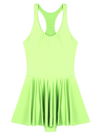Women Leather Leotard Party Dress - skyjackerz