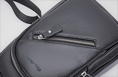 Men's Leather Business Chest Bags - skyjackerz