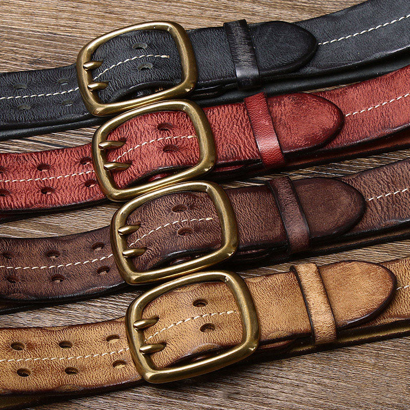 Men's Double Needle Pin Buckle Belt - skyjackerz