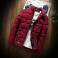 Red / M Men's Thick Cotton Winter Parka Jacket - skyjackerz