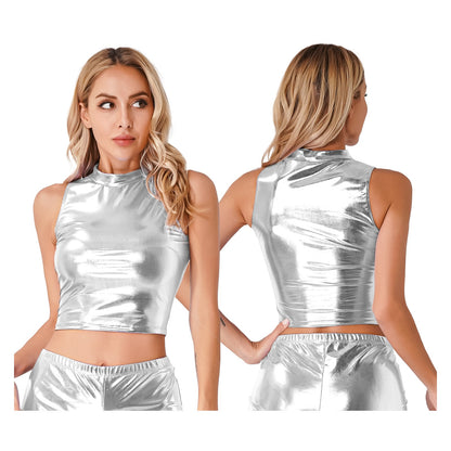 Women Sexy Sleeveless Crop Top - skyjackerz