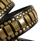 Rivet Studded Cowskin Leather Belt For Men - skyjackerz