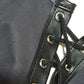 Women's Leather Open-Back Mini Dress - skyjackerz