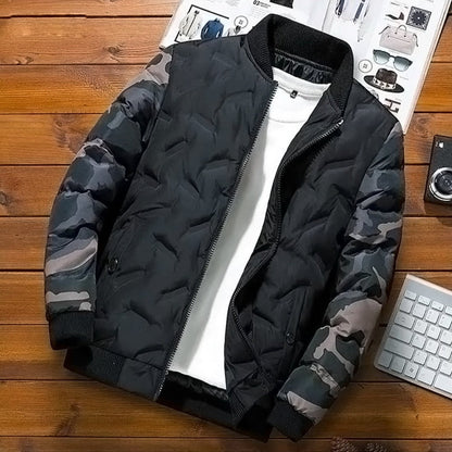 Charcoal Black / M Men's Designer Cotton Bomber Jacket - skyjackerz