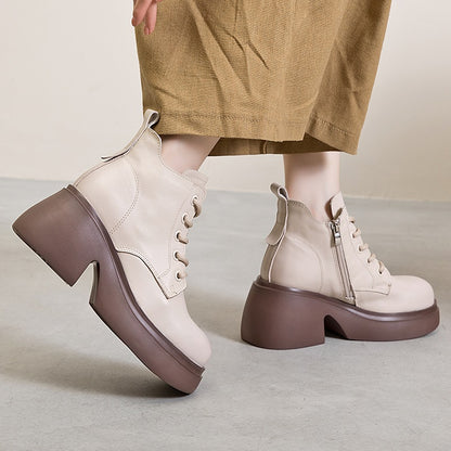 Women's Thick High-Heel Ankle Boots - skyjackerz