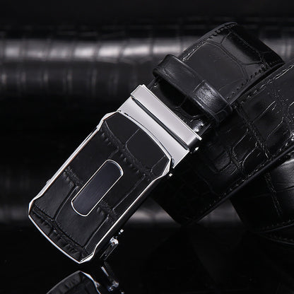 1 / 105 cm Men's Designer Automatic Genuine Leather Belt - skyjackerz