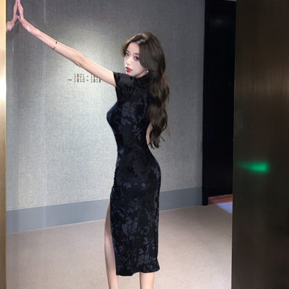Women Sexy Spaghetti Strap Cheongsam - skyjackerz