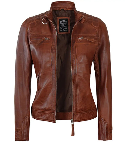 X Small Chic Quilted Racer Jacket - skyjackerz