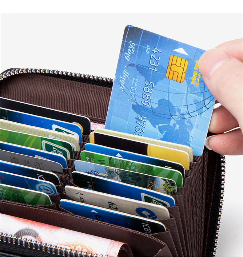 Men's Leather Compact Cards Wallet - skyjackerz