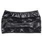 Women's Black Lace Splice Mini Skirt - skyjackerz