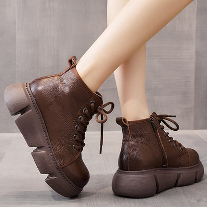 Chunky Platform Wedges Heel Boots - skyjackerz