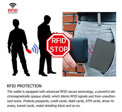 Men's Business RFID Blocking Leather Wallet - skyjackerz