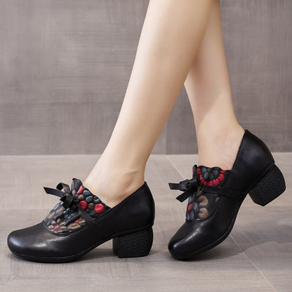Black / 5 Women's Slip-On High Heel Shoes - skyjackerz