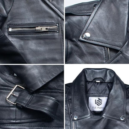 Black Ebiker / Medium Biker Black Vintage Leather Jacket For Men - skyjackerz