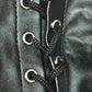 Women's Leather Open-Back Mini Dress - skyjackerz
