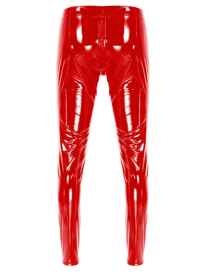 Men's Leather Zipper Pants - skyjackerz