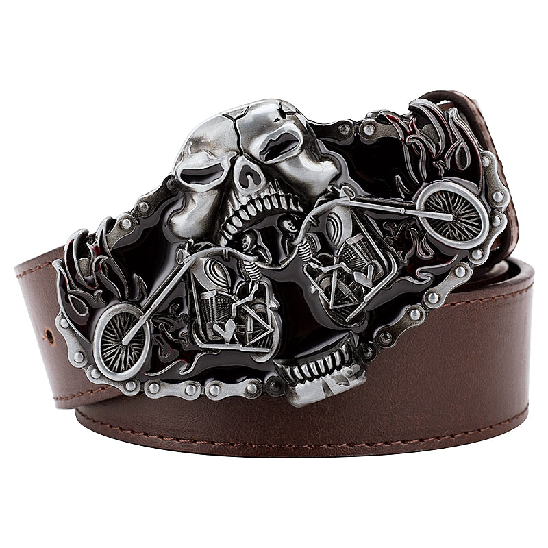 Ghost Rider Blt Men's Heavy Ghost Rider Genuine Leather Belt – skyjackerz