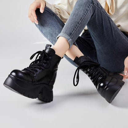 Women's Real Cow Leather Retro Boots - skyjackerz