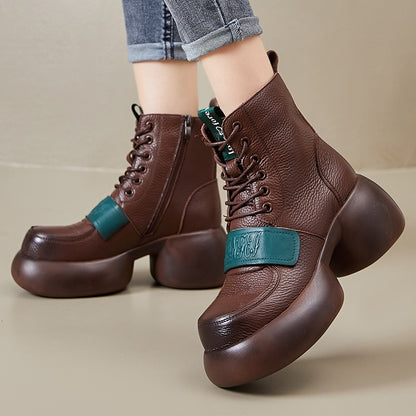 Women's Chunky High Heel Ankle Boots - skyjackerz