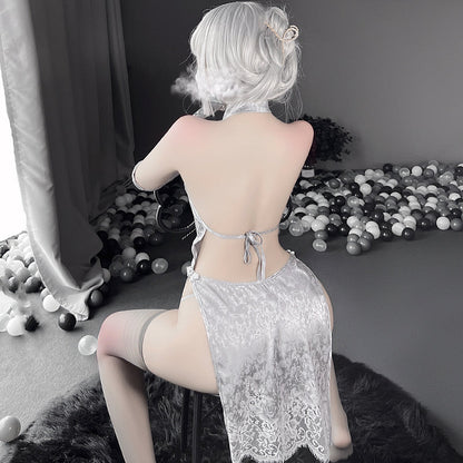 Chinese Open-Back Sensual Dress - skyjackerz