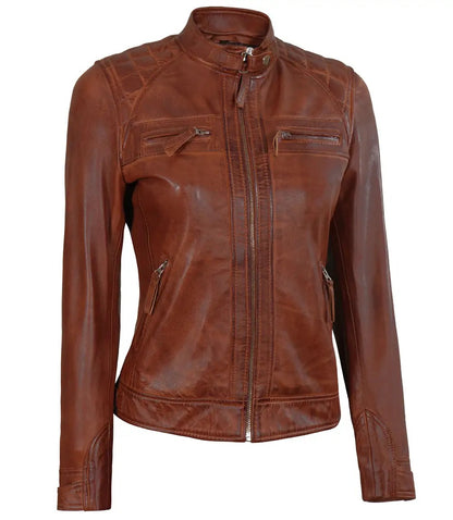 X Small Chic Quilted Racer Jacket - skyjackerz