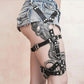Women Leather Garter Leg Harness - skyjackerz