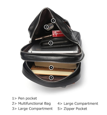 Black / Big (28.5x20x9cm) Men's Business Leasure Shoulder Bags - skyjackerz