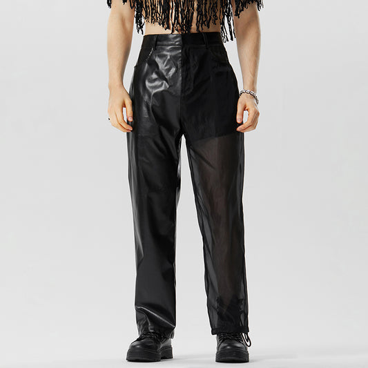 Men's Urban Chic Leather Trousers - skyjackerz