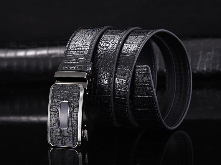 Men's Designer Automatic Leather Belt - skyjackerz