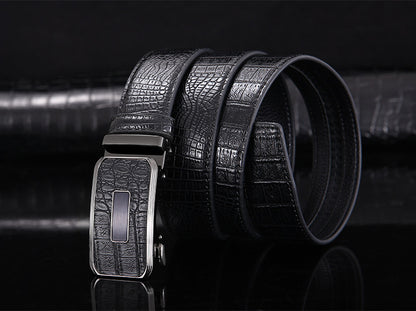 1 / 105 cm Men's Designer Automatic Genuine Leather Belt - skyjackerz