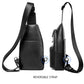 Men's Leather Casual Sling Chest Bag - skyjackerz