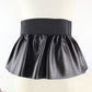 Women Leather Pleated Skirt Belt - skyjackerz