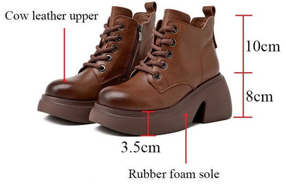 Women's Thick High-Heel Ankle Boots - skyjackerz