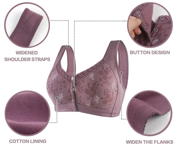 Cotton Front Closure Bra - skyjackerz