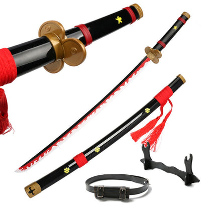Enma Black One Piece Zoro Wooden Sword Toys - skyjackerz