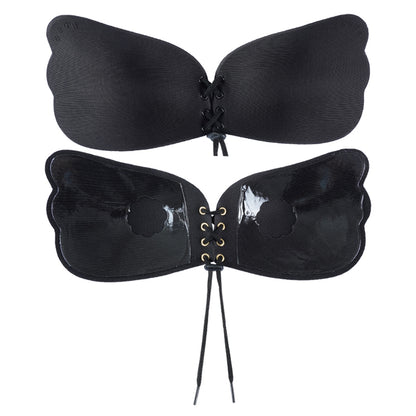 No Air-Vent Black / A Push Up Strapless Bra - skyjackerz