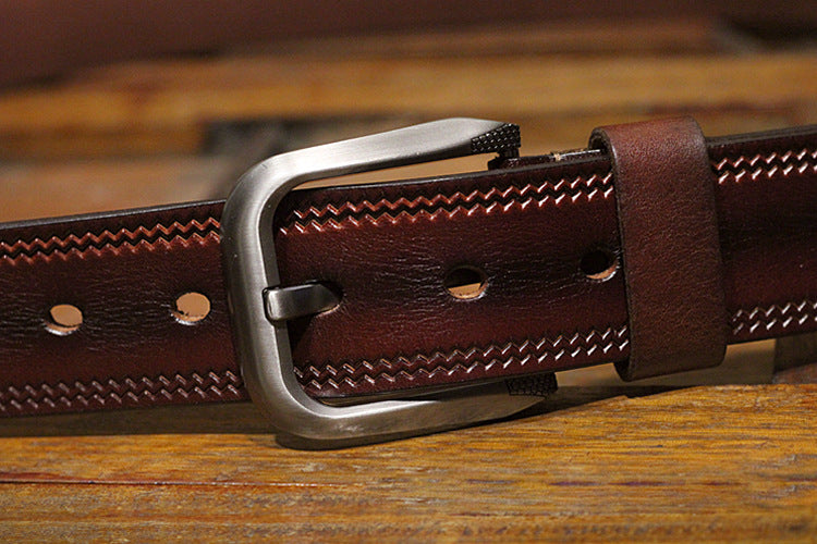 Luxury Full Grain Cowhide Leather Belt For Men - skyjackerz