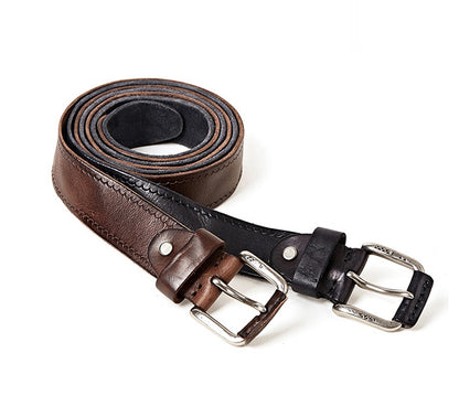Black / 100 Men's Stylish Pin Buckle Leather Belt - skyjackerz
