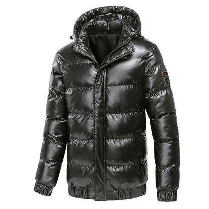 Black / M Men's Winter Cotton Parka Jacket - skyjackerz