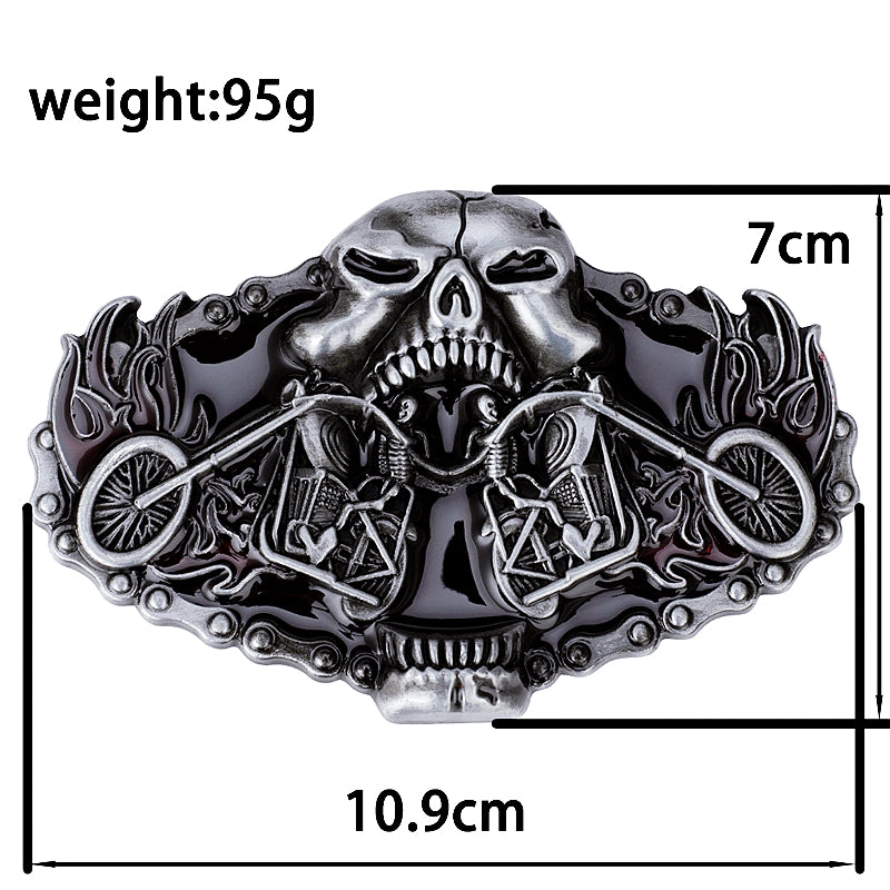 Men's Heavy Ghost Rider Leather Belt - skyjackerz